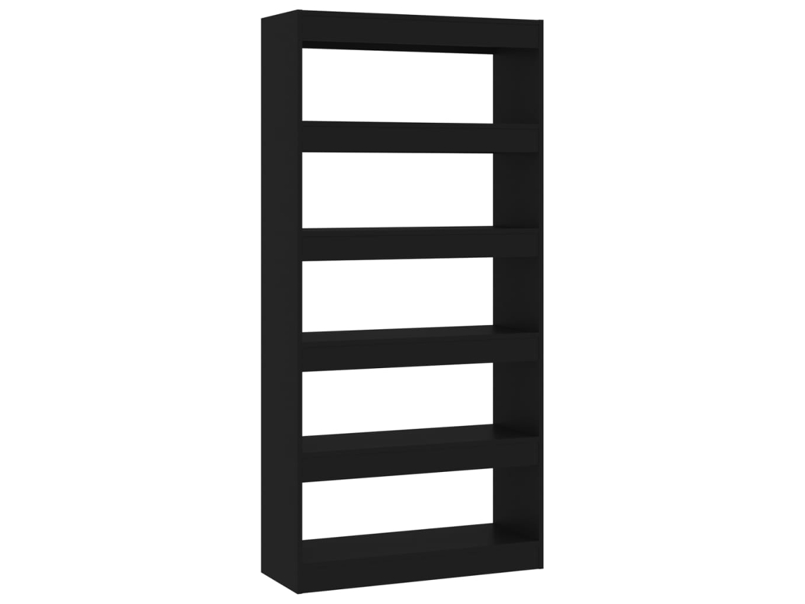 Librería/separador MAISON EXCLUSIVE negro en derivados de madera (80x30x166 cm)