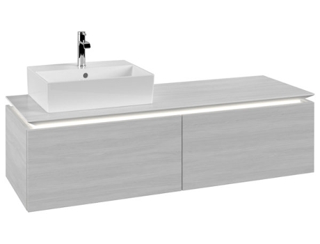 Villeroy &amp Boch Legato Vanity unit B613 1400x380x500mm lavabo a la izquierda iluminación LED