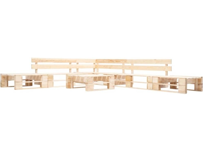 Conjunto 6 Juego de muebles de jardín VIDAXL Marrón Madera