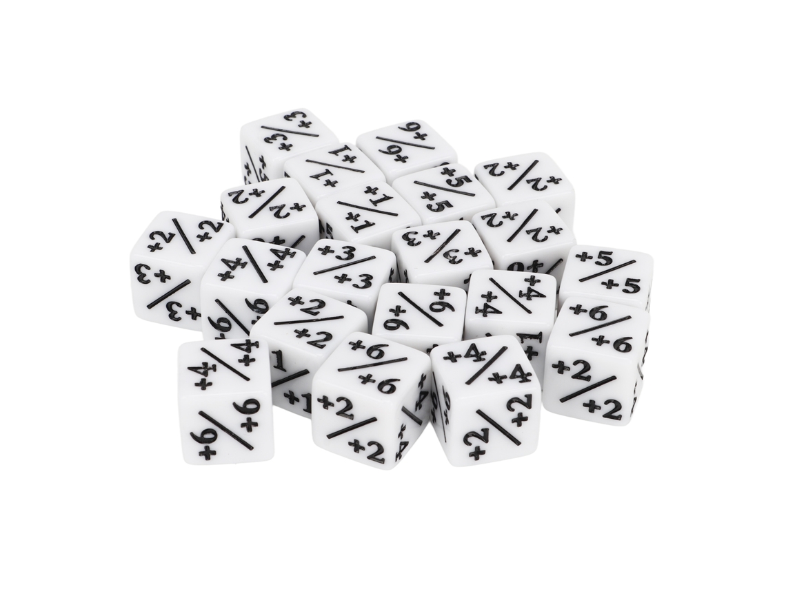 Juego De 20 Dados Acrílicos De 6 Caras Con Números, Para Juegos Y Educación Infantil, Color Blanco.