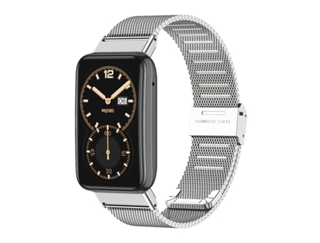 Correa Smartwatch para Xiaomi Mi Band 7 Pro Mijobs Milan Hebilla de Acero Inoxidable (Plata)