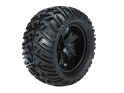 Juego De 4 Ruedas Y Neumáticos Negros Para Camión Monstruo A Escala 1/10 Hsp 94111 94188 Rc Todoterreno.