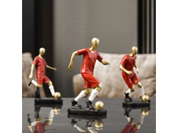 Jugador de fútbol en miniatura para decoración del hogar