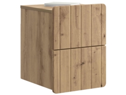 Maison Exclusive - Mesita De Noche De Pared Con Cajón 2 Pcs Roble Artesanal