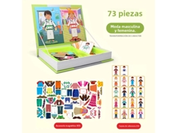 (de Moda) Libro Magnético Educativo Para Niños, Rompecabezas De Dibujos Animados En 3d, Juego De Entrenamiento Cerebral, Juguete