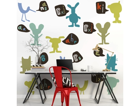 Mural de Pared PLAGE Murales Personajes Infantiles y Expresiones Divertidas para Charlar 270 Cm X 250 Cm