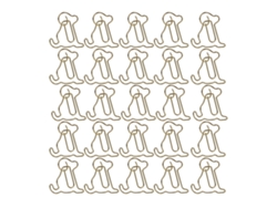 25 Clips De Papel Dorados Con Forma De Perro, De Metal Ligero, Portátiles Para Uso En La Oficina.