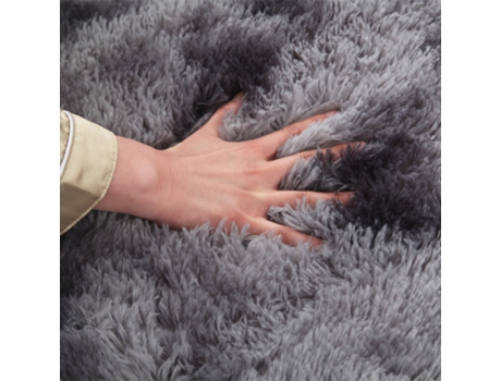 Alfombra esponjosas Alfombra peludas para dormitorio y sala de estar-Degradado-vaca lechera-160x260cm LUUCOZK