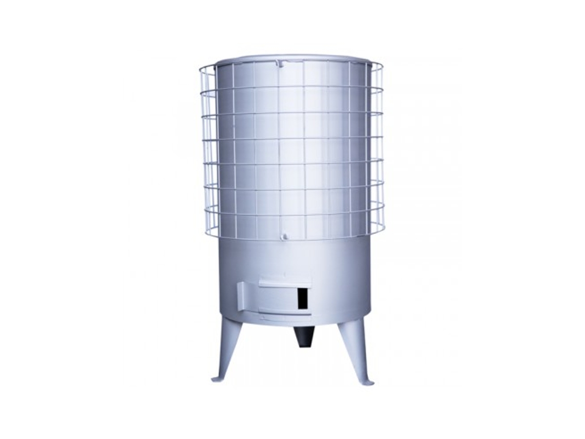 Estufa De Leña Cerrada Nº4 Pintada Plata Ecodesign Garcia