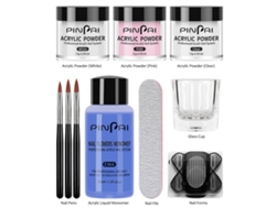 Kit De Uñas Acrílicas Con Monómero En Polvo Y Líquido Para Extensión De Uñas Y Escultura Artística.