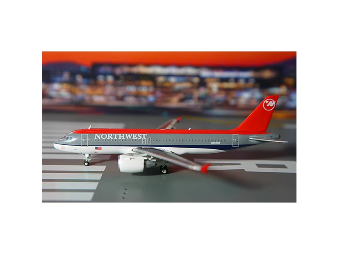 Modelo De Avión De Aleación Northwest Airlines A320 Gjnwa371 A Escala 1/400