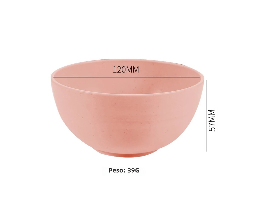 Tazón De Cocina Ecológico De Plástico Sólido De 6 Pulgadas (rosa Pequeño), Gran Capacidad