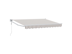 Toldo eléctrico retráctil Vidaxl, gris claro y blanco, 4 x 3 m