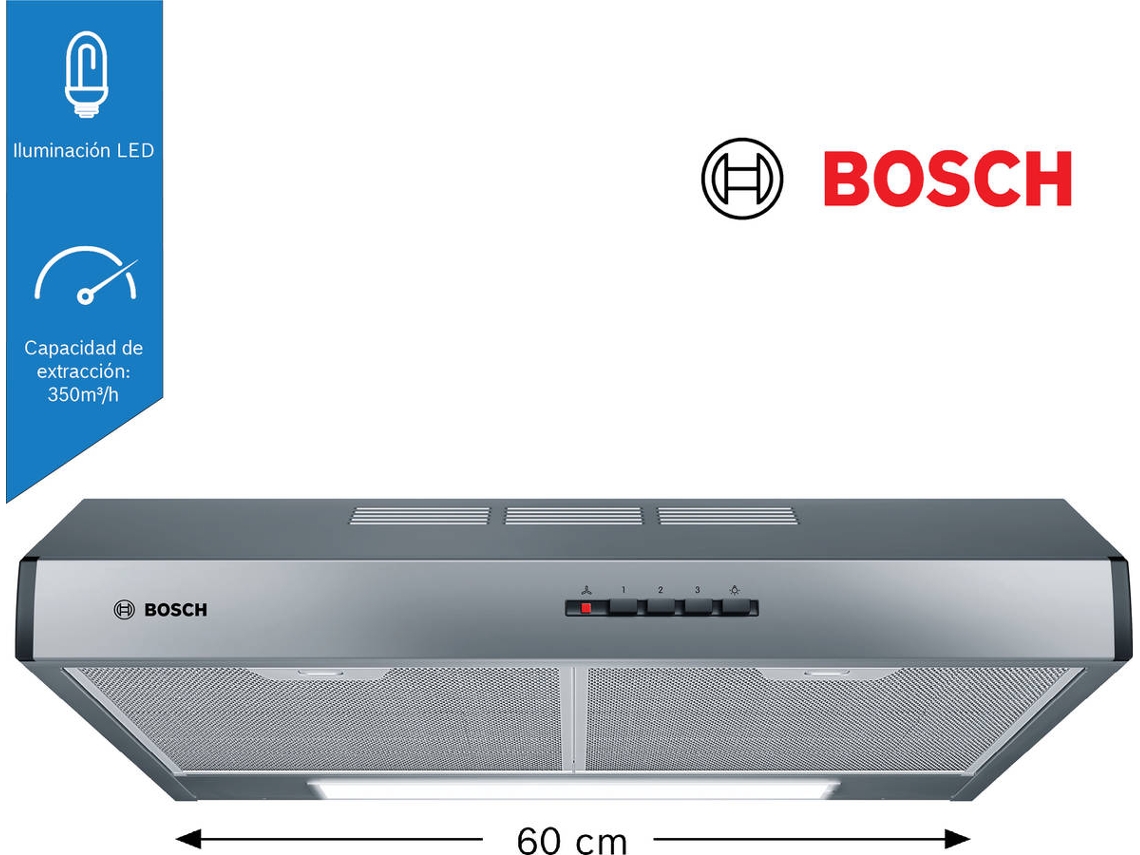 Campana BOSCH DUL63CC55 (350 m3/h - 60 cm - Inox)