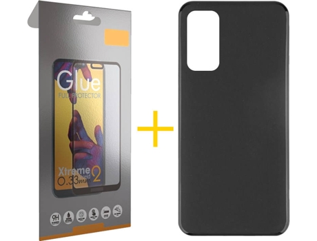Kit Funda + Protector de Pantalla Huawei P Smart 2021 SKYHE Liso Negro