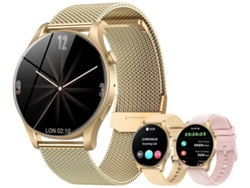 Reloj deportivo para mujer Yizhood Gold con pantalla AMOLED y monitor de presión arterial