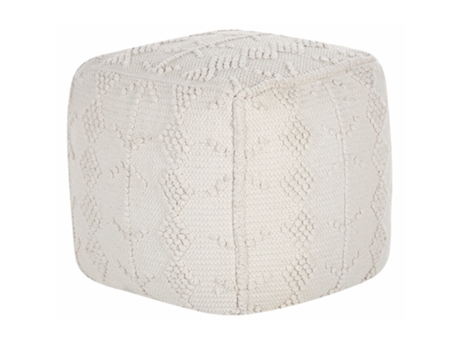 Puf de algodón blanco 40 x 40 cm BELIANI Warangal