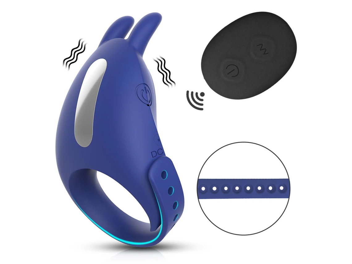 Vibrador Ajustable Con Control Remoto Con 7 Modos De Vibracin Para Hombres (azul)