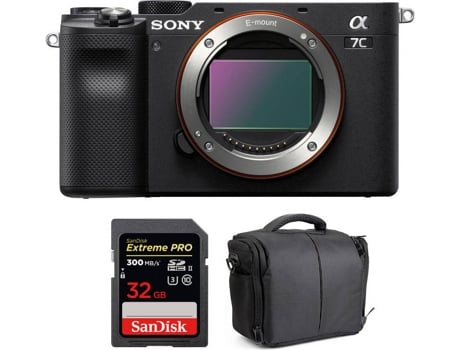 Kit Cámara SONY Alpha a7C + SanDisk 32 GB + Bolsa (Full-Frame)
