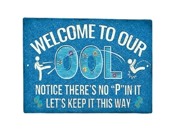Placa metálica decorativa, estilo B, horizontal, para reglas de piscina