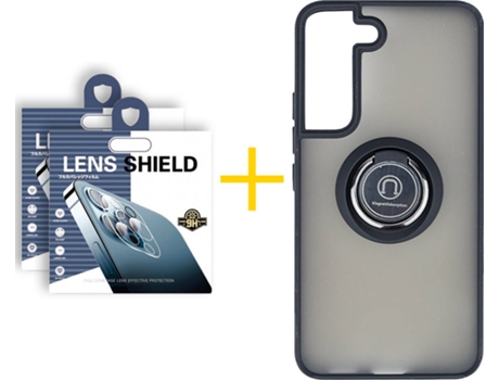 Carcasa + 2 Protectores de Cámara para Samsung Galaxy S22 Plus 5G SKYHE Negro