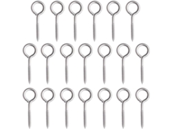 Juego De 20 Ganchos En Forma De Ojo, Ganchos De Metal Para Vaso De Acero Inoxidable, 20 Tornillos Cerrados