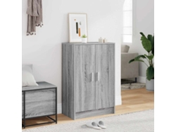 Zapatero | Armario Zapatero De Madera Contrachapada Gris Sonoma 60x35x92 Cm