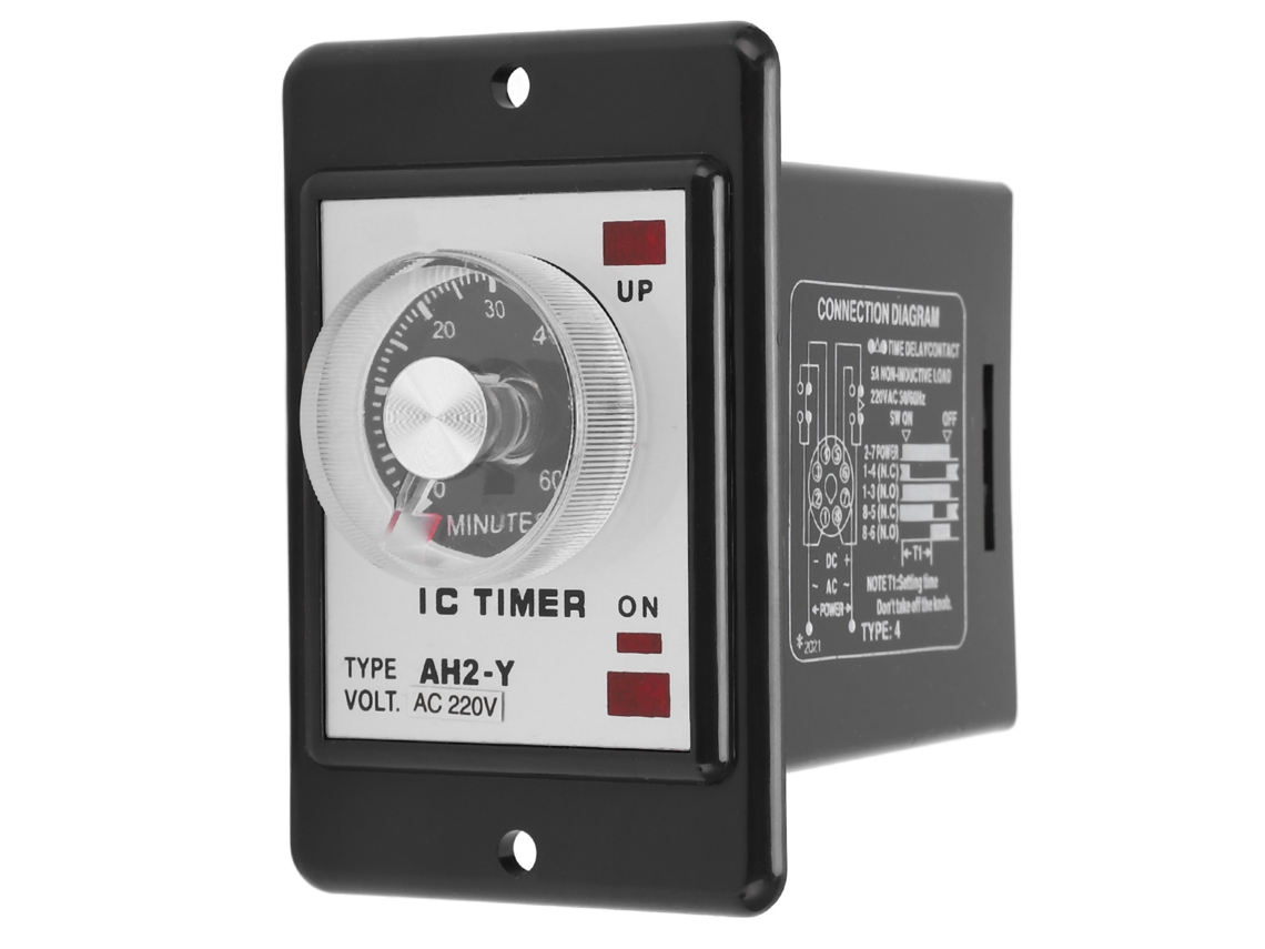 Yncm2026-relé De Tiempo Ah2‑y 60m Retardo Ajustable 8 Pines 220vac Para Equipos De Automatización