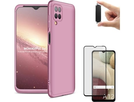 Funda, Protector y Soporte Samsung A12 PHONESHIELD Flexguard Rosa