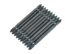 Juego de 10 puntas de destornillador de acero S2 Phillips de doble punta de 1/4 de pulgada y 100 mm Ph2