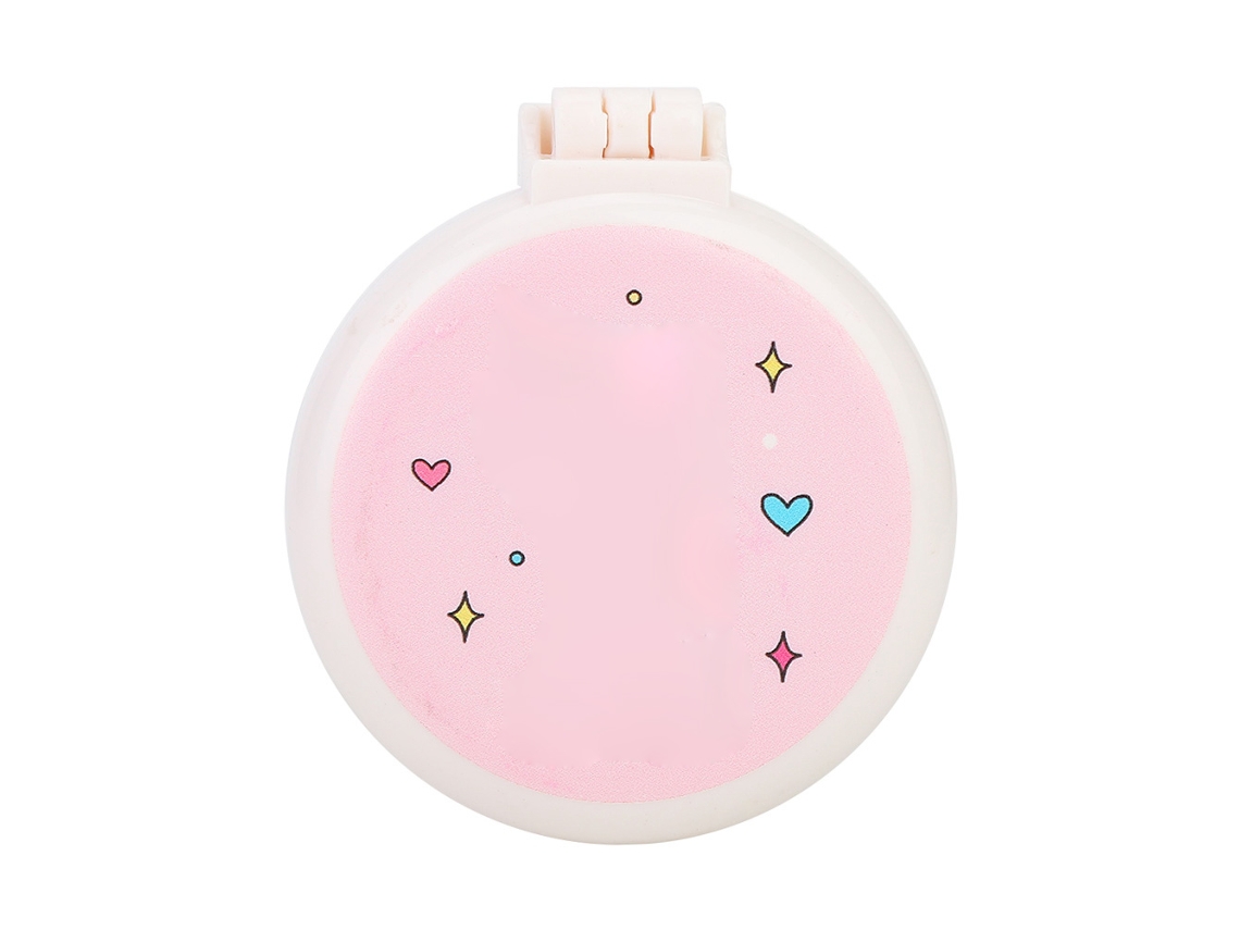 Peine Plegable Portátil Con Patrón De Dibujo Animado Cute, Peine De Masaje Para Cabello Con Espejo (caballo Verde)