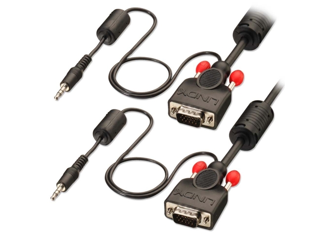 Adaptador LINDY 37302 VGA & Audio Premium M/M 7,5 m