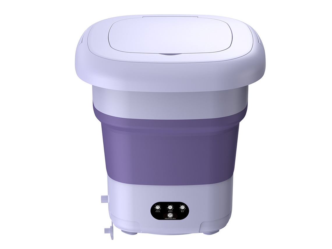 Lavadora portátil plegable de 9 l para calcetines y ropa interior Sfushos (morada, estándar europeo)