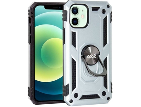 Funda Iphone 12, Pro COOL Anillo Plateado
