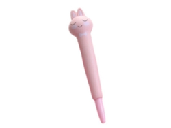 Bolígrafos Squishy Bonitos Para Aliviar El Estrés Kawaii Con Tinta Gel Conejos Rosados