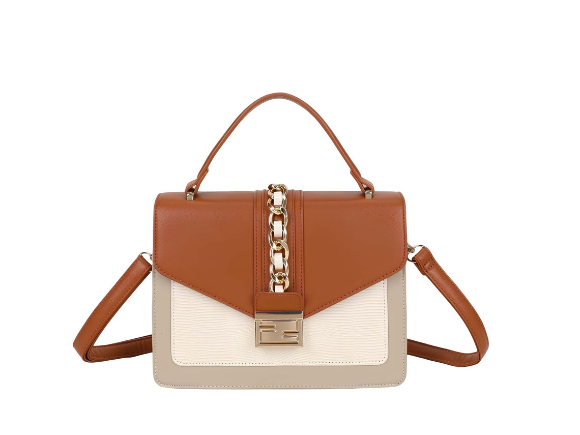 Bolso De Mano Para Mujer Con Cadena Decorativa Y Cierre Joya