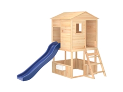 Parque Infantil De Exterior Vidaxl Marrón Madera De Abeto