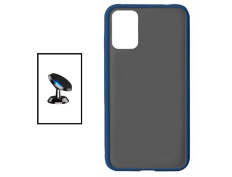 Kit Soporte Magnético de Coche + Carcasa Invisible Bumper para Samsung Galaxy A13 PHONECARE Azul Transparente