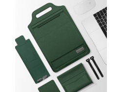 Bolsa con soporte para computadora portátil Yuysan adecuada para Apple MacBook Huawei 13/14 pulgadas Bolsa de revestimiento portátil universal verde
