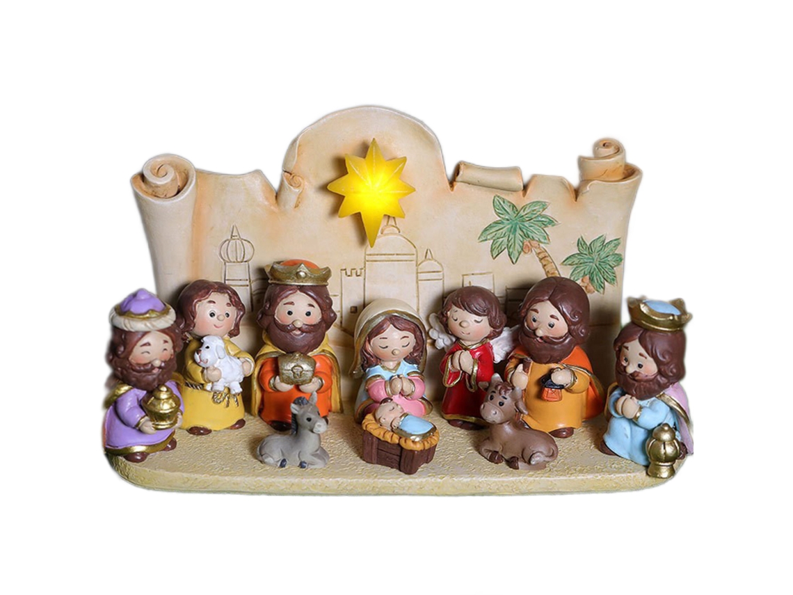 Figuras navideñas coloridas para Worten