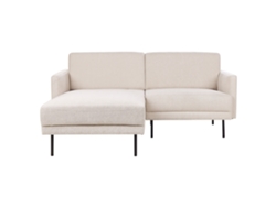 Sofá esquinero BELIANI Breda de Poliéster Beige 192x155x85
