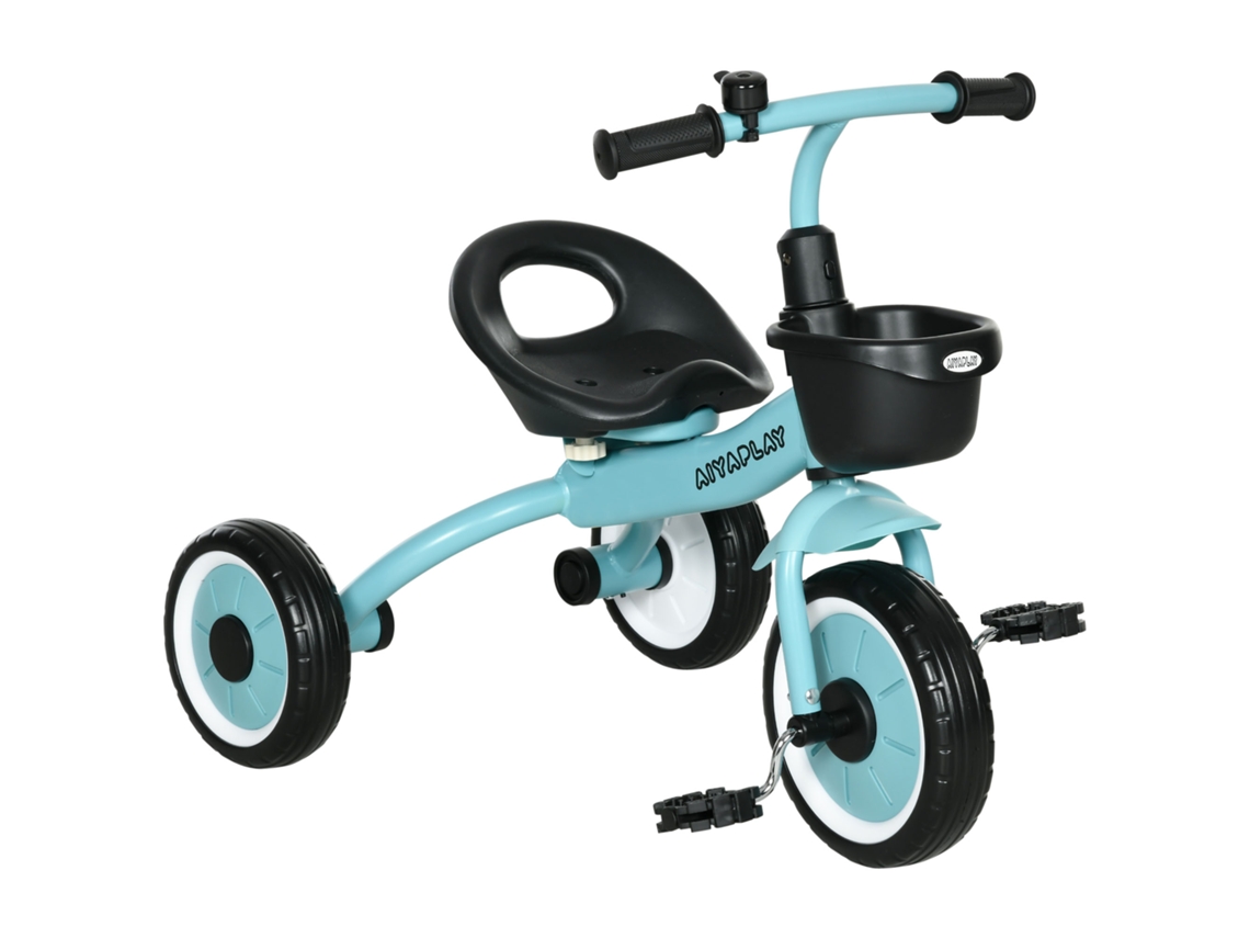 Triciclo infantil con cesta y timbre ajustable, de 2 a 5 años.