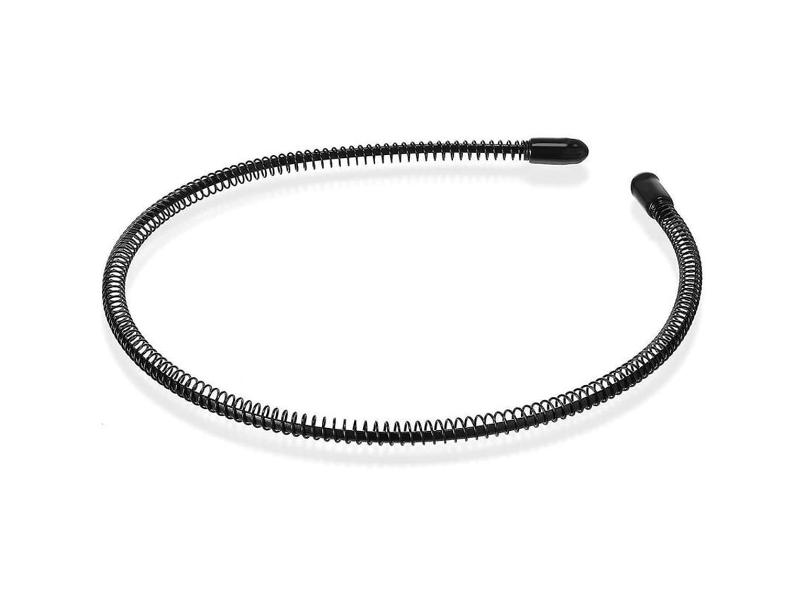 Diadema Metálica Ondulada Negra Para Hombre, Tipo Alice Band Antideslizante.