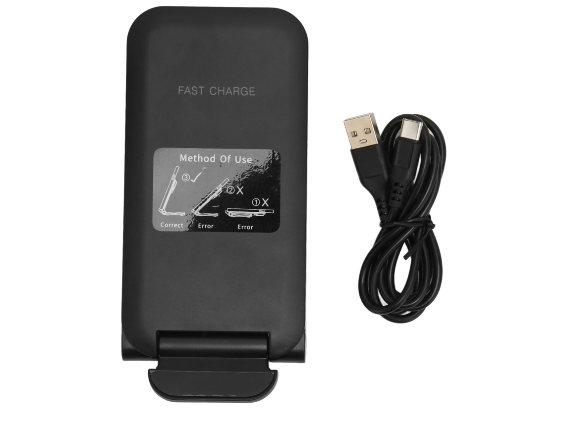 Cargador Inalámbrico Plegable Vertical 15w Carga Rápida Diseño 3 En 1