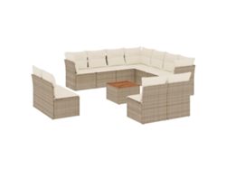 Maison Exclusive - Set De Sofás De Jardín 12 Pzas Y Cojines Ratán Sintético Marrón