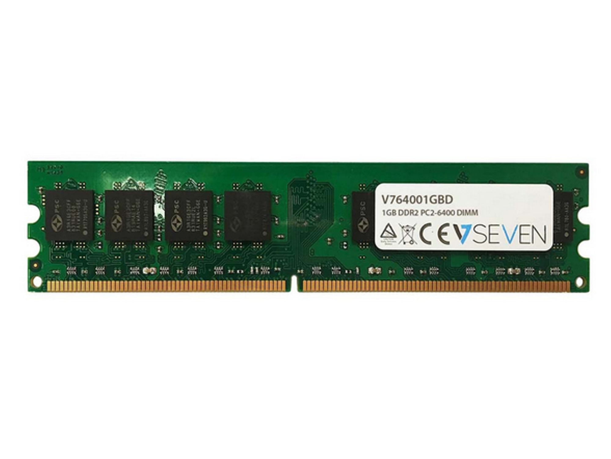 Memoria RAM DDR2 V7 V764001GBD (1 x 1 GB - 800 MHz - Verde)