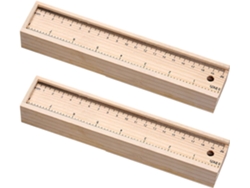 Juego De 2 Estuches De Madera Para Lápices Con Cajón Deslizante
