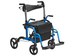 Andador plegable 2 en 1 con silla, ruedas todoterreno y frenos para personas mayores Tekmaquinas
