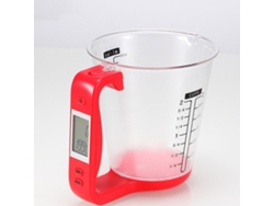 Báscula Electrónica De Cocina (roja) De 1000 G/1 G, Taza Medidora Electrónica, Herramienta De Medición Para Hornear Y Hacer Bricolaje.