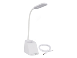 Lâmpada De Mesa Led Com Carga Sem Fio E Porta-canetas, Iluminação Protetora De Olhos Para Escritório Estudo Branco